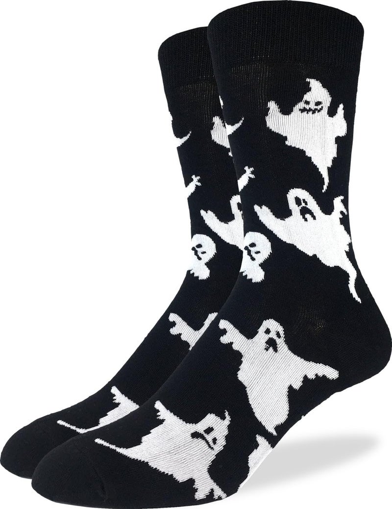 Good Luck Sock Men's Halloween Ghost Socks, Adult, Shoe Size 7-12 - Image 1